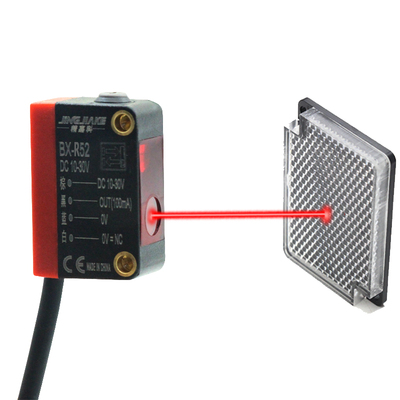 远距离聚光点镜面回归反射激光传感器开关BX-R52检测0-10米无盲区